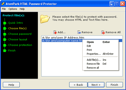 AeroTags HTML Password Protector Screenshot