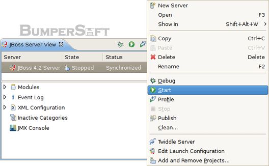 JBoss Application Server Screenshot