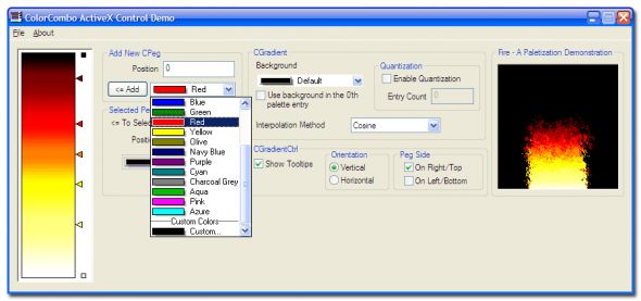 ColorCombo ActiveX Control Screenshot