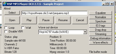 RSP MP3 Player OCX Screenshot