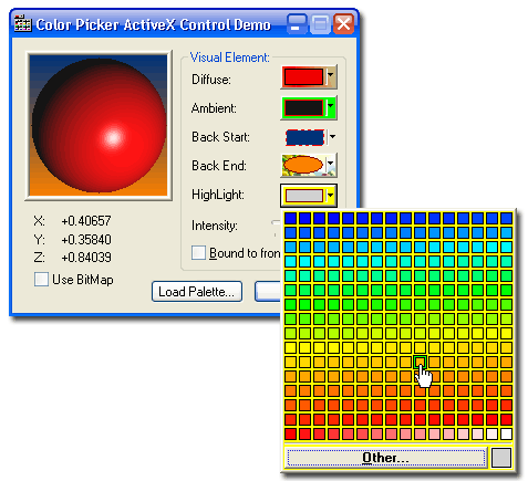 Color Picker ActiveX Control Screenshot