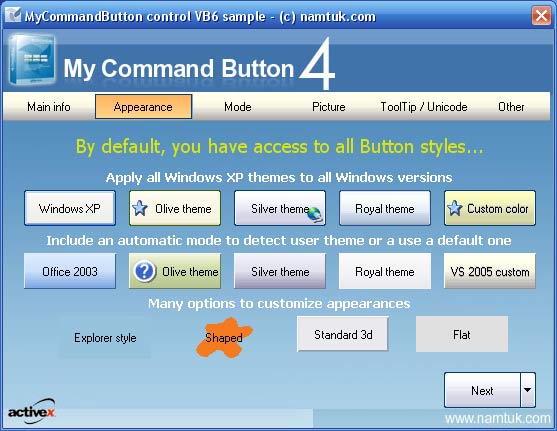 My Command Button ActiveX Screenshot