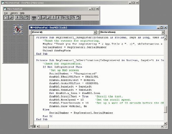 Registration Creator ActiveX Screenshot