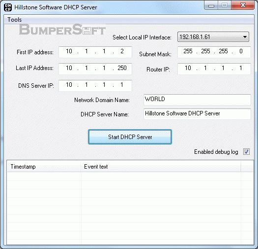 HS DHCP C Source Library Screenshot