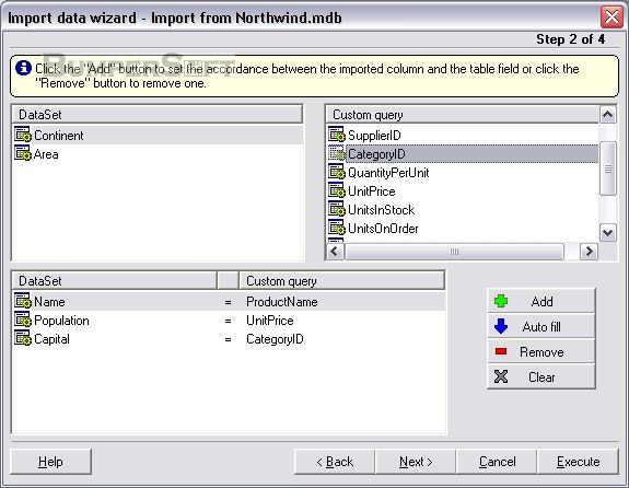 Advanced Data Import VCL Screenshot