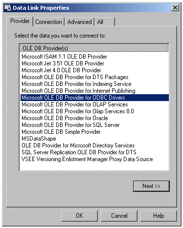 Teroid Data Source Selector Screenshot
