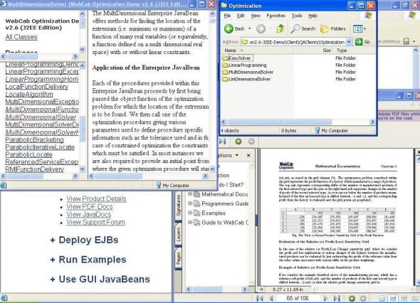 WebCab Optimization (J2EE Edition) Screenshot