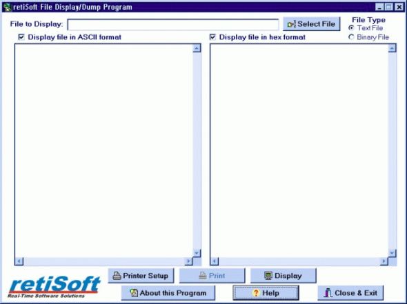 File Display Utility Screenshot