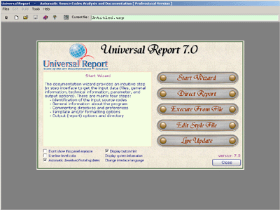Universal Report Screenshot