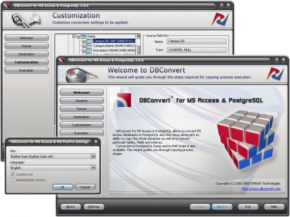 DBConvert for MS Access & PostgreSQL Screenshot