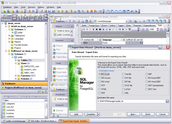 SQL Manager for PostgreSQL Screenshot