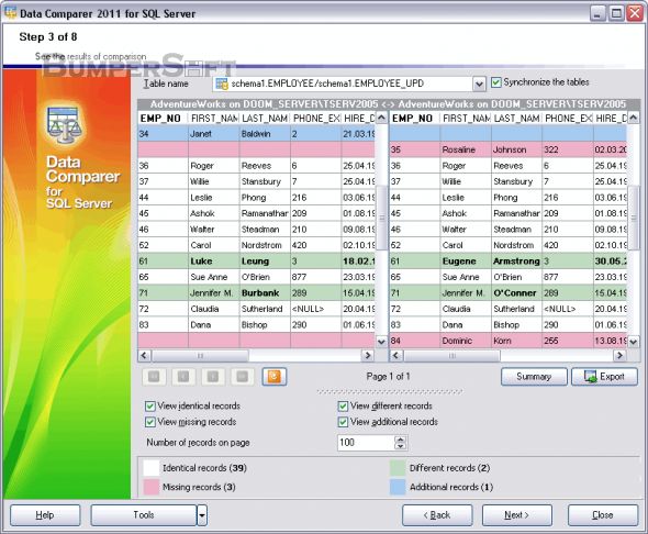 Data Comparer for SQL Server Screenshot