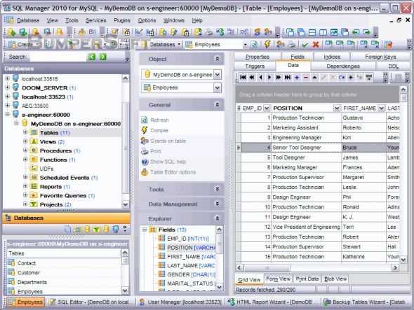 SQL Management Studio for MySQL Screenshot