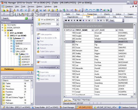 SQL Management Studio for Oracle Screenshot