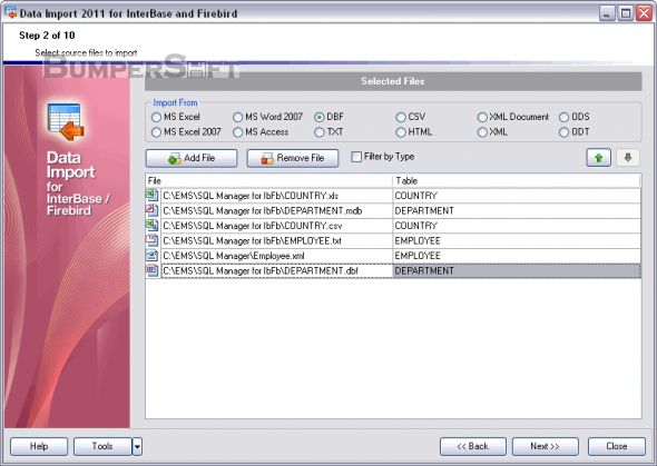 Data Import for InterBase and Firebird Screenshot