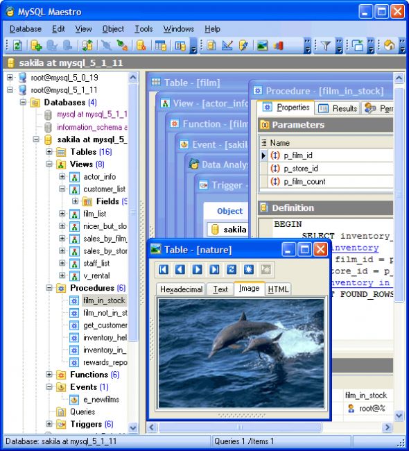 MySQL Maestro Screenshot