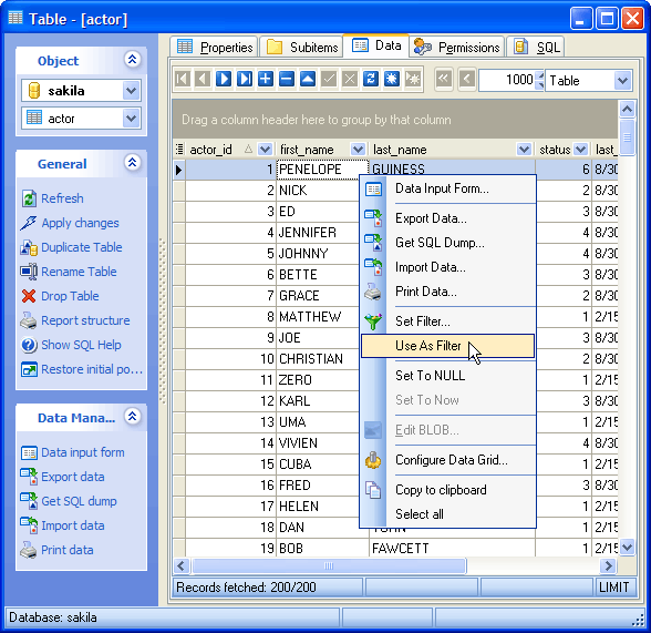 MySQL Maestro Screenshot