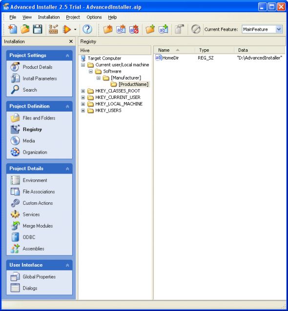 Advanced Installer for Java Screenshot