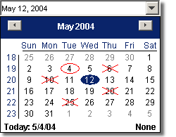 Java Date Picker Screenshot