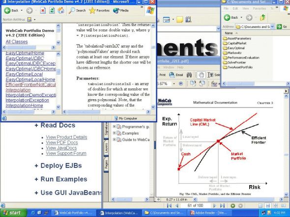 WebCab Portfolio (J2EE Edition) Screenshot
