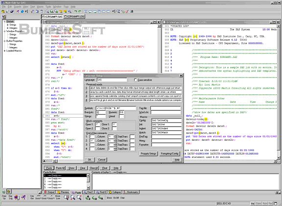 Multi-Edit Lite for SAS Screenshot