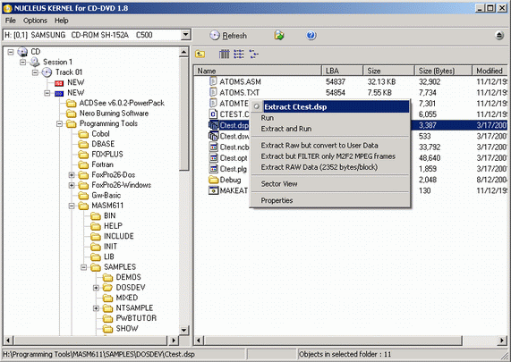 Nucleus Kernel for CD-DVD Screenshot