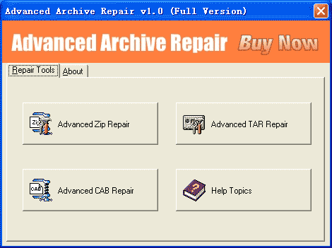 Advanced Archive Repair Screenshot