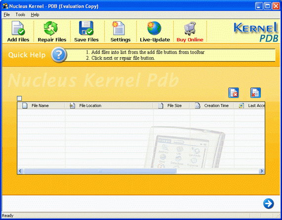 Nucleus Kernel PDB Screenshot