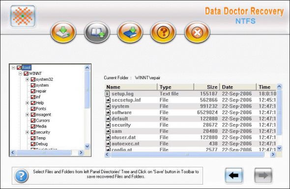 Data Doctor Recovery NTFS Screenshot