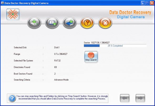 Data Doctor Recovery Digital Camera Screenshot