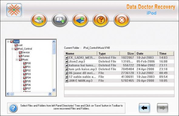 Data Doctor Recovery iPod Screenshot