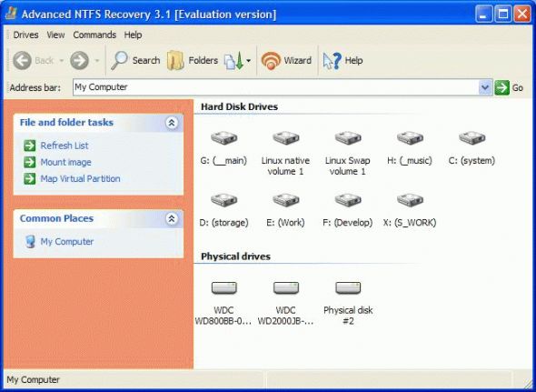 Advanced NTFS Recovery Screenshot