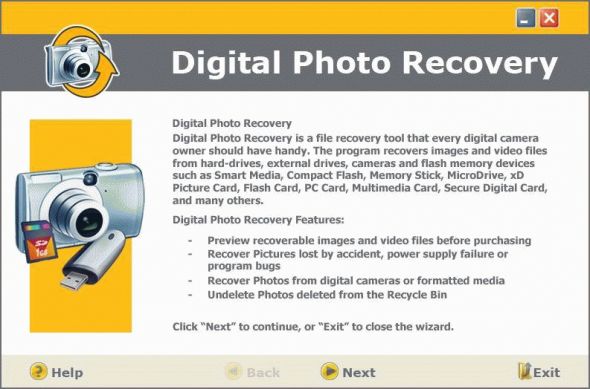 Digital Photo Recovery Screenshot