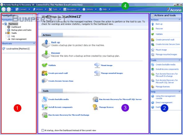 Acronis Backup and Recovery 10 Workstation Screenshot
