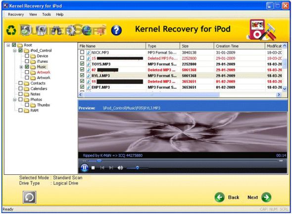 Kernel Recovery for iPod Screenshot