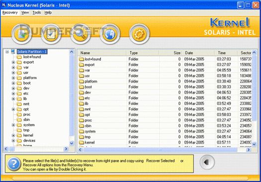 Nucleus Kernel (Solaris Intel) Screenshot
