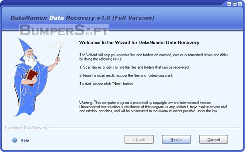 DataNumen Data Recovery Screenshot