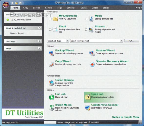 PC Backup Screenshot
