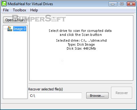 MediaHeal for Virtual Drives Screenshot