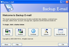Backup E-mail Screenshot