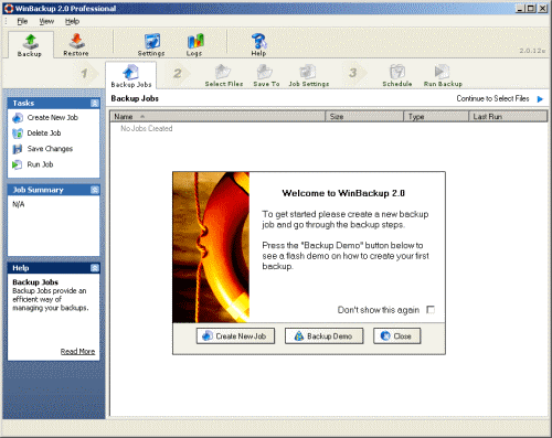 WinBackup 2.0 Professional Screenshot