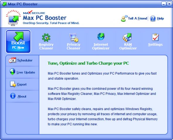 Max PC Booster Screenshot