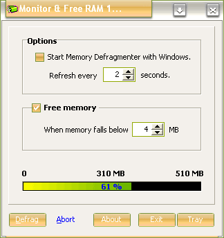 Monitor & Free RAM Screenshot