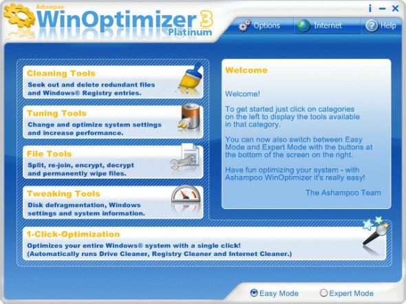 Ashampoo WinOptimizer Screenshot