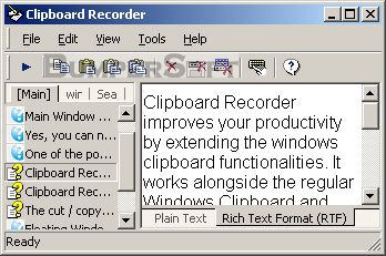 Clipboard Recorder Screenshot