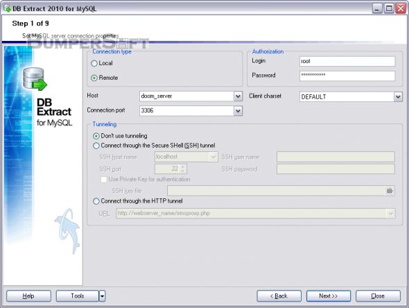 DB Extract for MySQL Screenshot