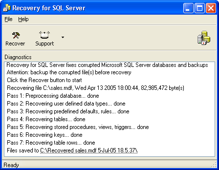 Recovery for SQL Server Screenshot