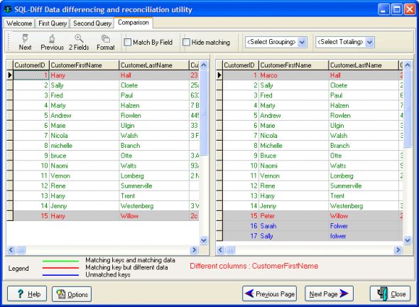 SQLDiffer Screenshot