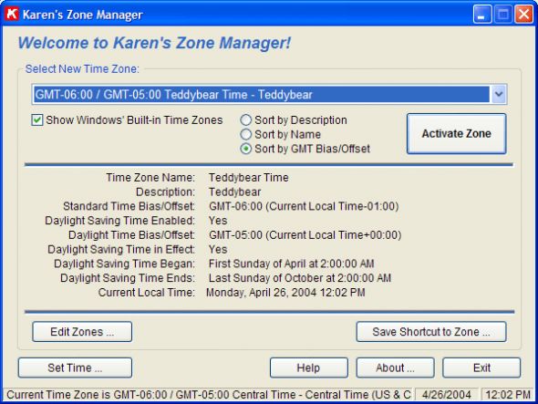 Zone Manager Screenshot