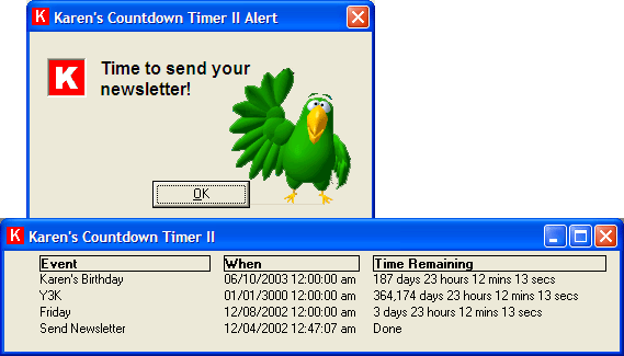 Countdown Timer II Screenshot
